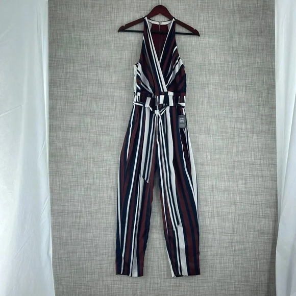 Express Romper striped Womens 2 NWT 3807 - Picture 1 of 10